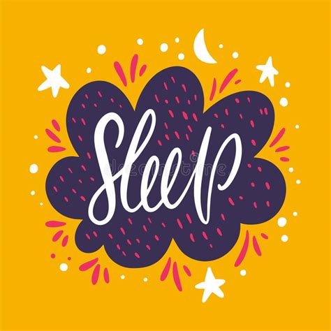 Sleep Phrase Hand Drawn Vector Lettering Modern Typography Isolated