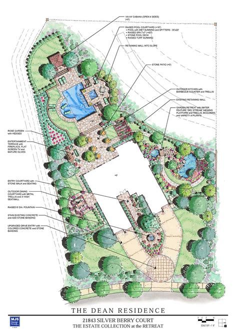 Colored Concept Plan Landscape Design Plans Landscape Architecture