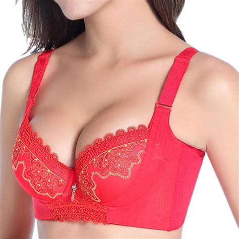 Buy Lace Fashion Embroidery C Plump Bras Sex Cup Bra Thin Underwear Push Embroidery Person