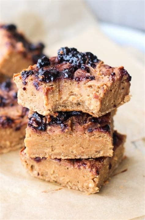 Delish editors handpick every product we feature. Desserts With Benefits Healthy Peanut Butter & Jelly Blondies (refined sugar free, low fat, high ...