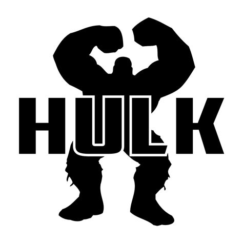 Hulk Logo Black And White