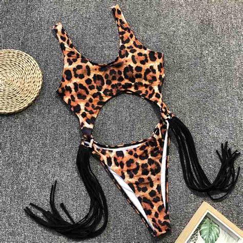 Classy Sexy Leopard Print High Cut One Piece Bikini Swimsuit Buy