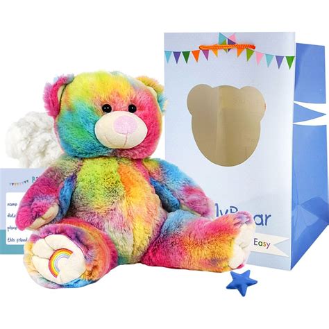 16 Rainbow Bear Build Your Own Bear Kit No Sewing Etsy