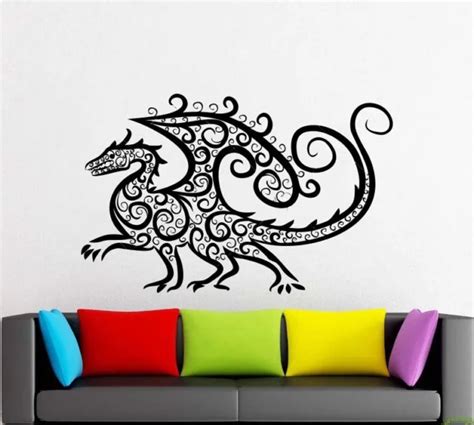 Dragon Decal Chinese Dragon Lizard Wall Vinyl Decal Sticker Decor Art