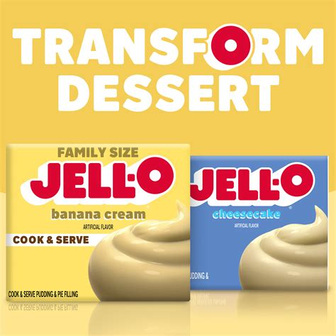 Jell O Cook And Serve Banana Cream Artificially Flavored Pudding And Pie