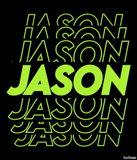 Jason Effet De Texte Et Design De Logos Prénom