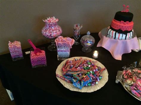 candy buffet table sweet 16 birthday party candy buffet tables pink sweet 16
