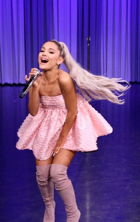 Ariana Grande Pink Dress Jimmy Fallon Ward Noel