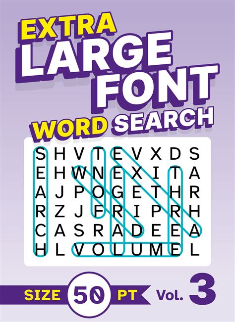 Extra Large Font Word Search Size 50 Pt Vol 3 Clarence Edgehill