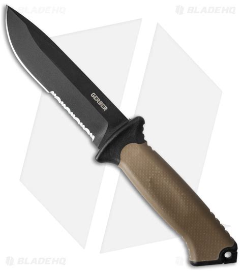 Gerber Prodigy Combat Knife Coyote Fixed Blade 475 Black Serr 30
