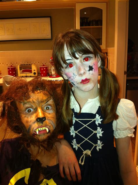 The Broken China Doll And Were Wolf Carnival Face Paint China Dolls