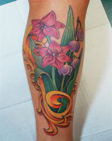 Flowers And Flourish Tattoo By Joshing88 On Deviantart