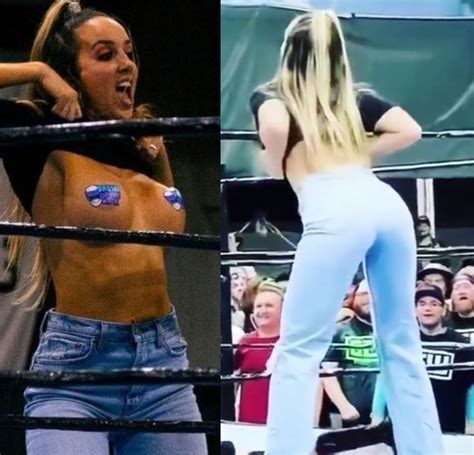 Ex WWE Wrestler Flashes Boobs To Distract Her Husbands Opponent During