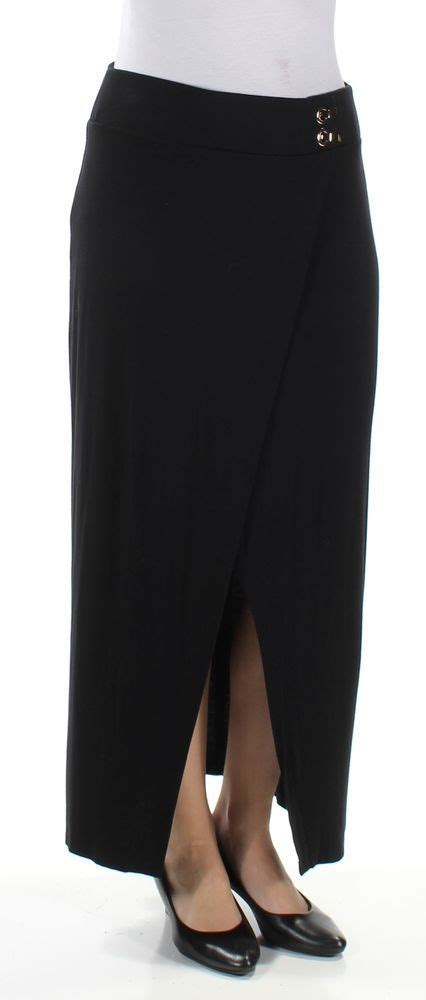 Inc 79 Womens New 1594 Black Maxi Tulip Wear To Work Skirt S Bb