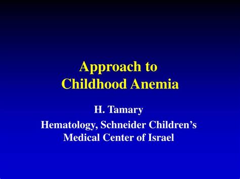 Ppt Approach To Childhood Anemia Powerpoint Presentation Free