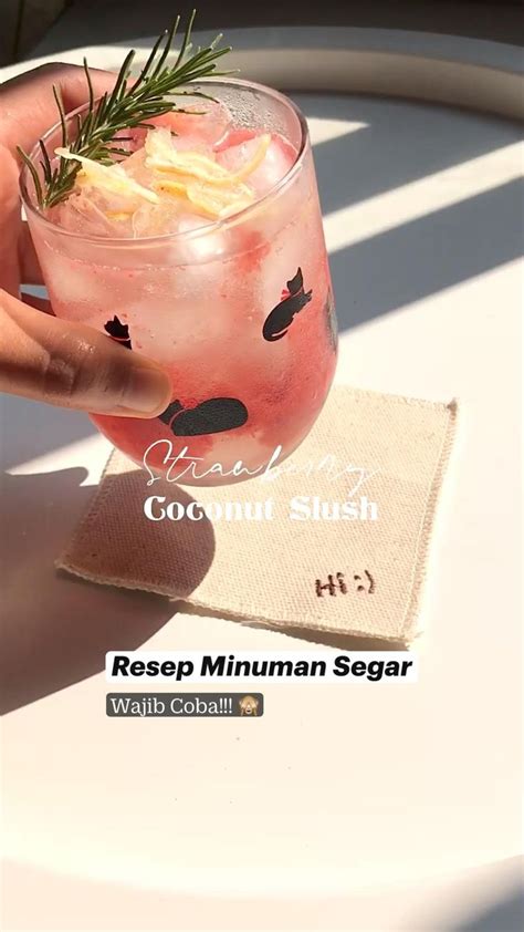 Strawberry Coconut Slush Resep Minuman Segar Wajib Coba 🙈 Resep