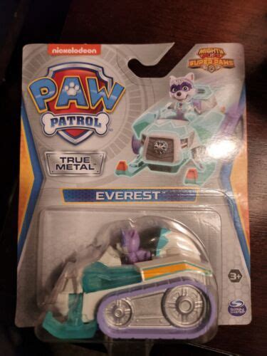 New Paw Patrol Mighty Pups Super Paws True Metal Everest Diecast Car