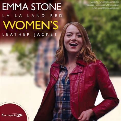 Popular Emma Stone La La Land Red Leather Jacket Xtremejackets Leather Jackets Women