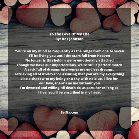 25 Love Of My Life Poems Selffa