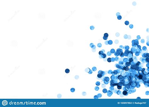 Bright Blue Confetti Isolated On White Background Stock Photo Image