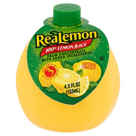 Realemon 100 Lemon Juice Shop Juice At H E B Ph