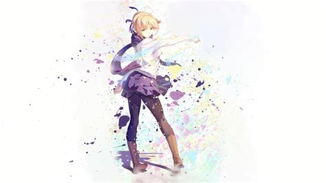 Saber Fate Series Blonde Scarf Anime Girl Wallpaper Anime Wallpaper Better