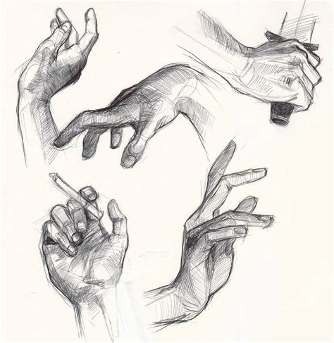 Hand Studies By Greyfin On Deviantart Рисунок с натуры Рисование