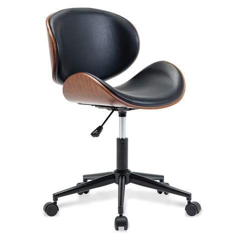 And then i couldn't stop making chairs. Mid-Century Office Desk Chair Adjustable Black Leather ...