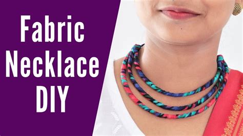 Make Fabric Necklace At Home Bib Necklace Tutorial How To Make Mala