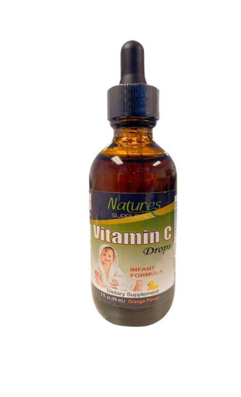 Natures Dietary Supplement Vitamin C Drops Infant Formula 2 Oz