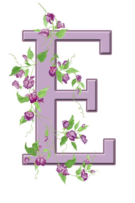 Letter E Floral Initial Free Stock Photo Public Domain Pictures