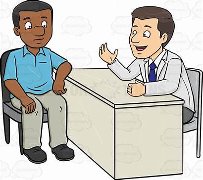 Doctor Patient Clipart Male Cartoon Conversing Vectortoons