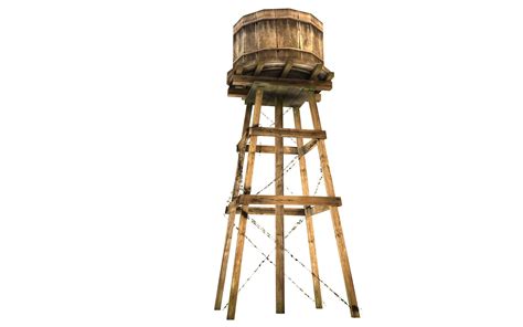 3d Wooden Water Tower Turbosquid 1511560