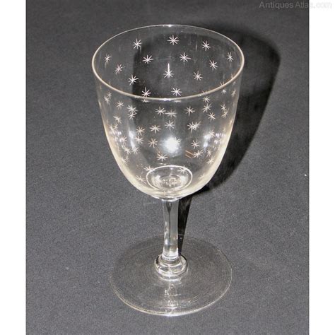 antiques atlas beautiful victorian star cut large wine glass