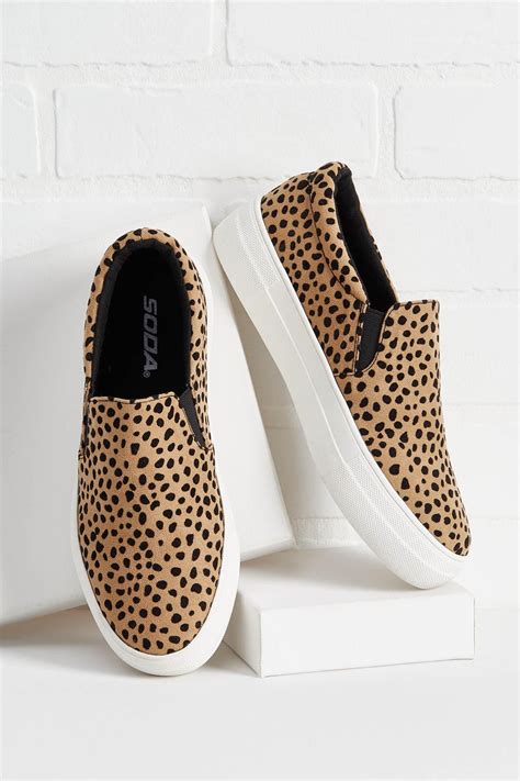 versona leopard slip on sneakers