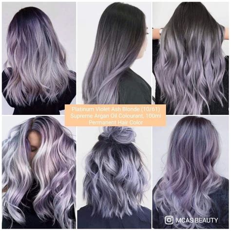 Platinum Violet Ash Blonde Permanent Hair Color 1061 Shopee