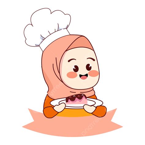 Cute Hijab Woman Chef Logo Chef Hijab Chef Cute Chef Png And Vector