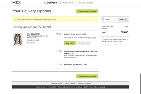 Marks And Spencer Delivery Marks And Spencer Ecommerce Delivery Free