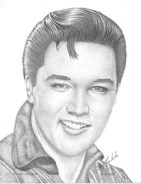 Elvis Presley Elvis Famous People Male Sketch