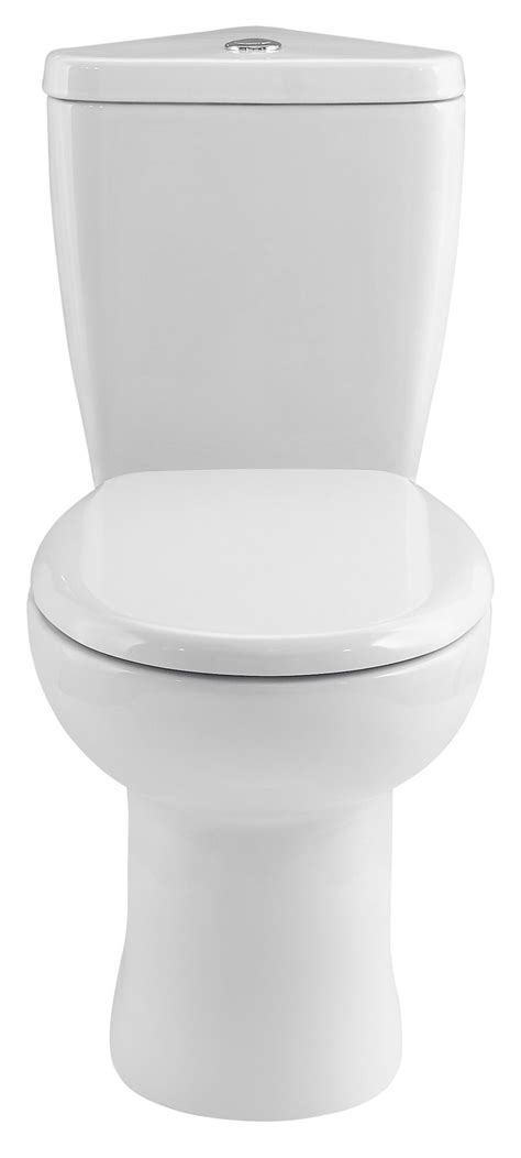 Cooke And Lewis Perdita Close Coupled Corner Toilet With Soft Close Seat