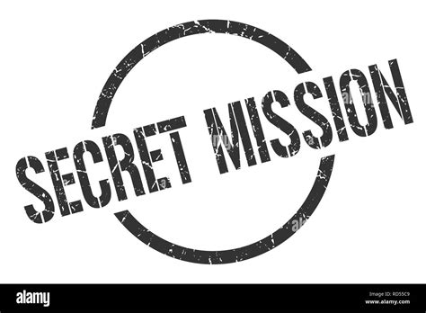 Secret Mission Black Round Stamp Stock Vector Image And Art Alamy