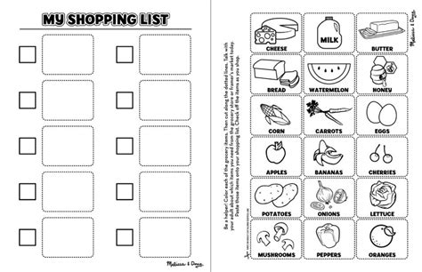 16 Making A Shopping List Worksheet