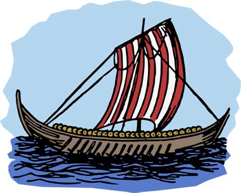 Vikings Boat Image Public Domain Vectors