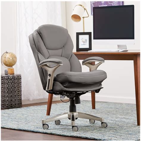 Best Buy Serta Works Bonded Leather Executive Chair Gray 44186a