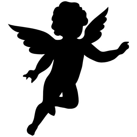 Cherub Angel Silhouette Sticker