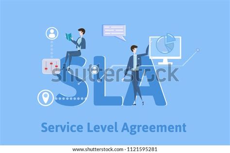 Sla Service Level Agreement Concept Keywords Stock Vector Royalty Free
