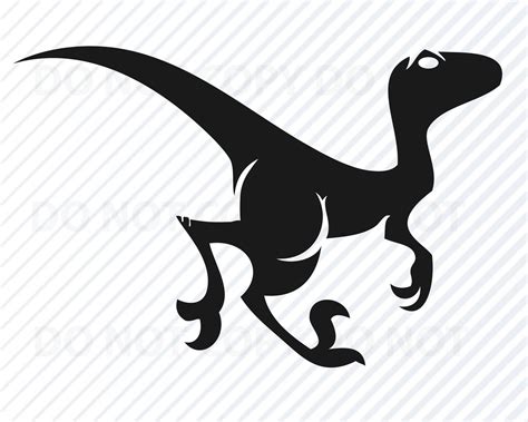 Raptor Svg Files Dinosaur Vector Images Silhouette Clip Art Etsy