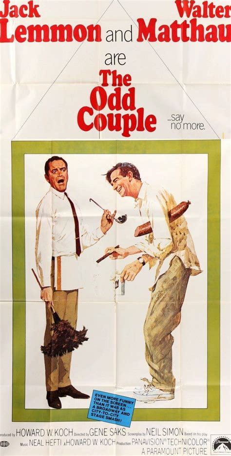 Odd couples famous couples funny couples funny guys iconic movies popular movies great movies garry marshall tony randall. The Odd Couple (1968) | Classic movie posters, Vintage ...