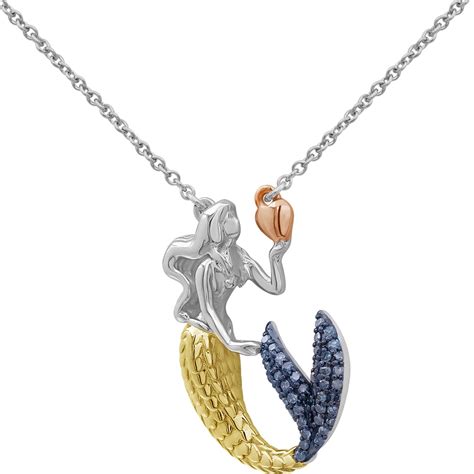 She Shines 14k Gold Over Sterling Silver 15 Ctw Diamond Mermaid