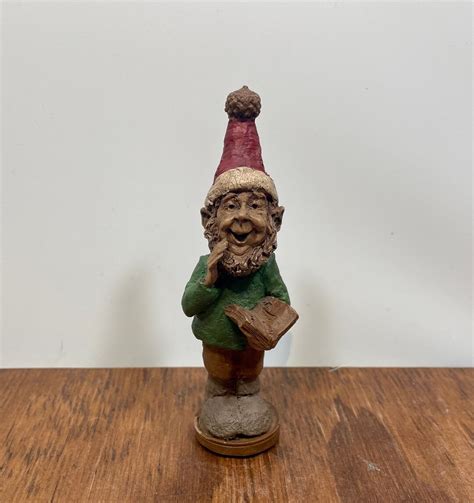 Vintage Tom Clark Gnome Figurine Caroler C 1987 Signed Number Etsy